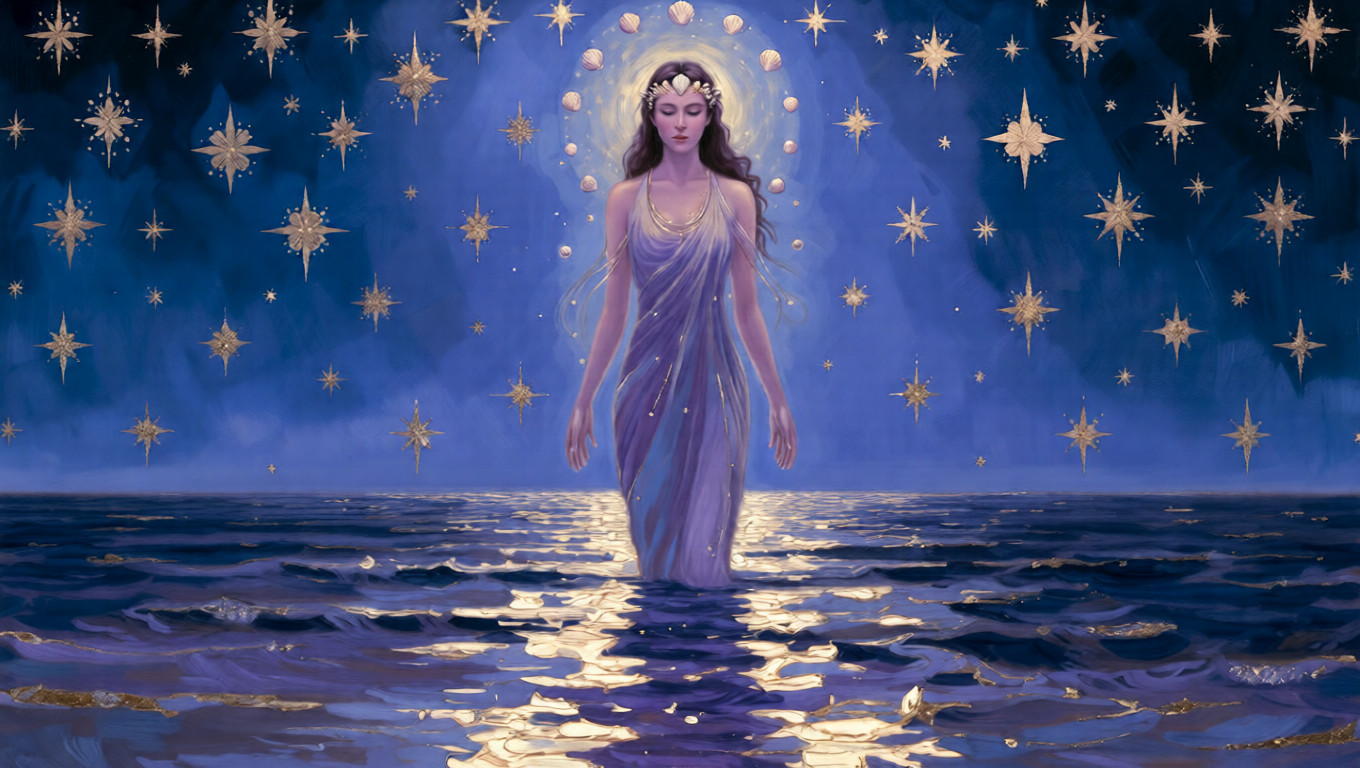 Cancer Goddess Oil Painting 