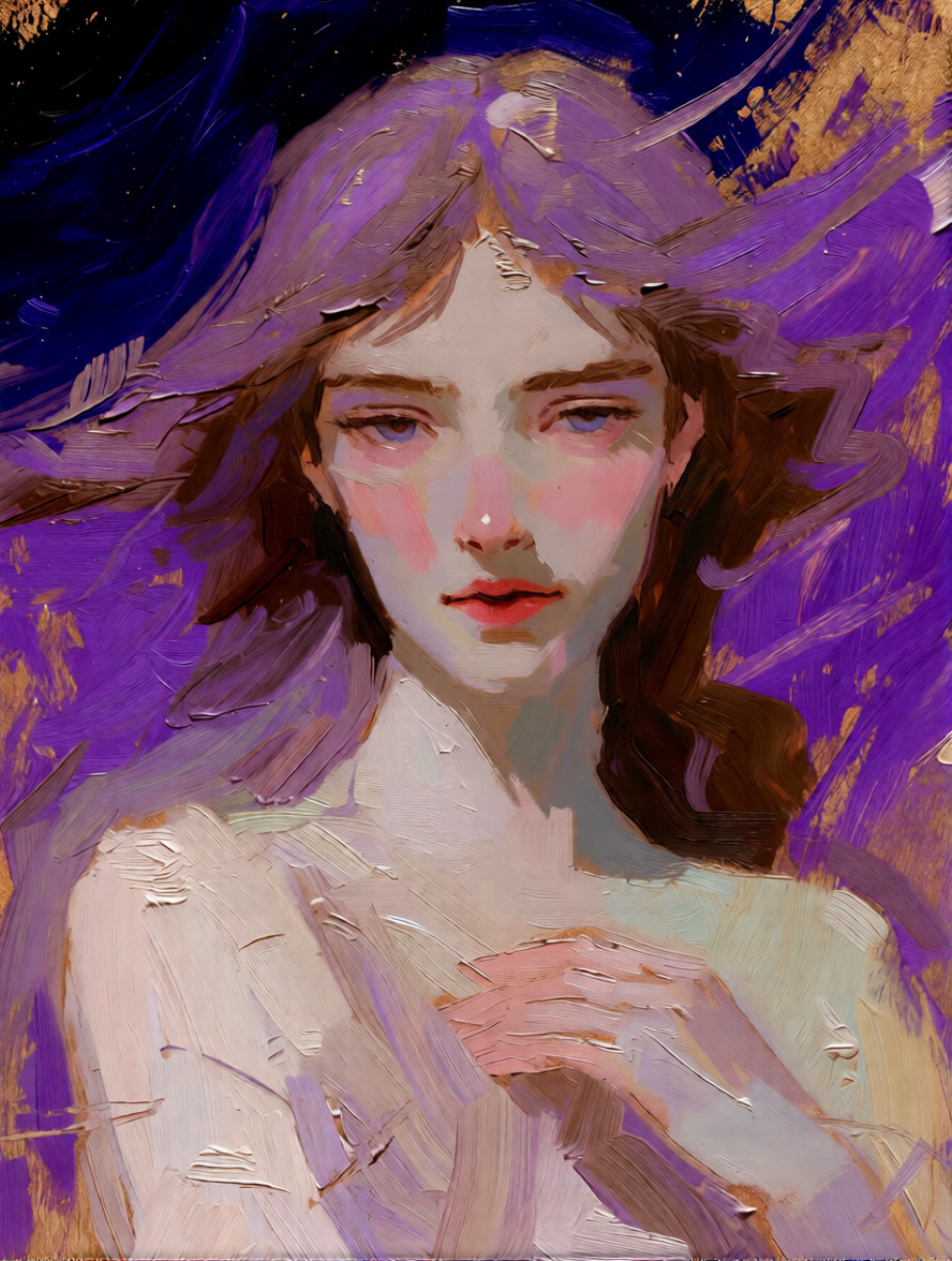 Gemini Goddess Oil Painting