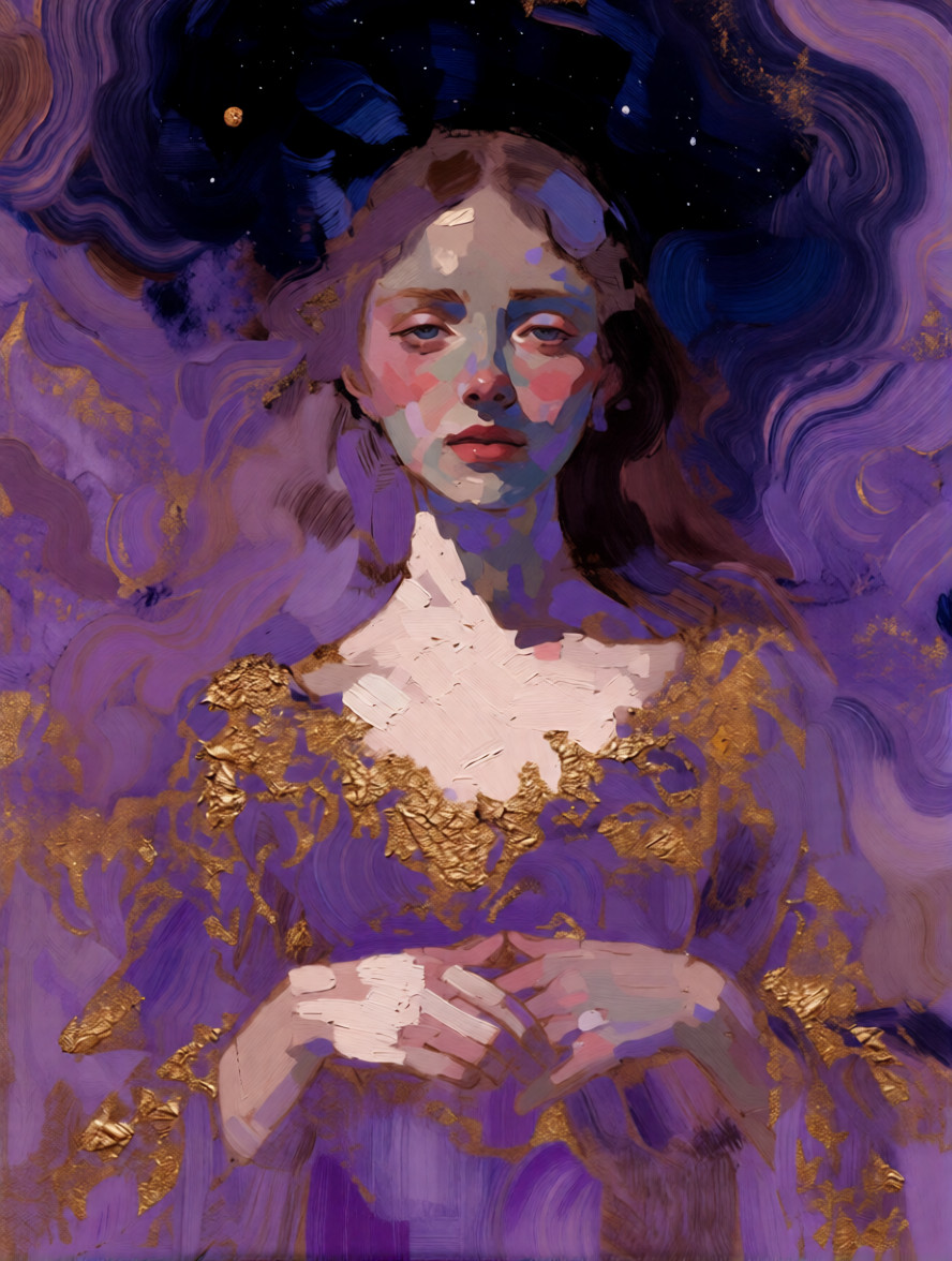 Gemini Goddess Oil Painting