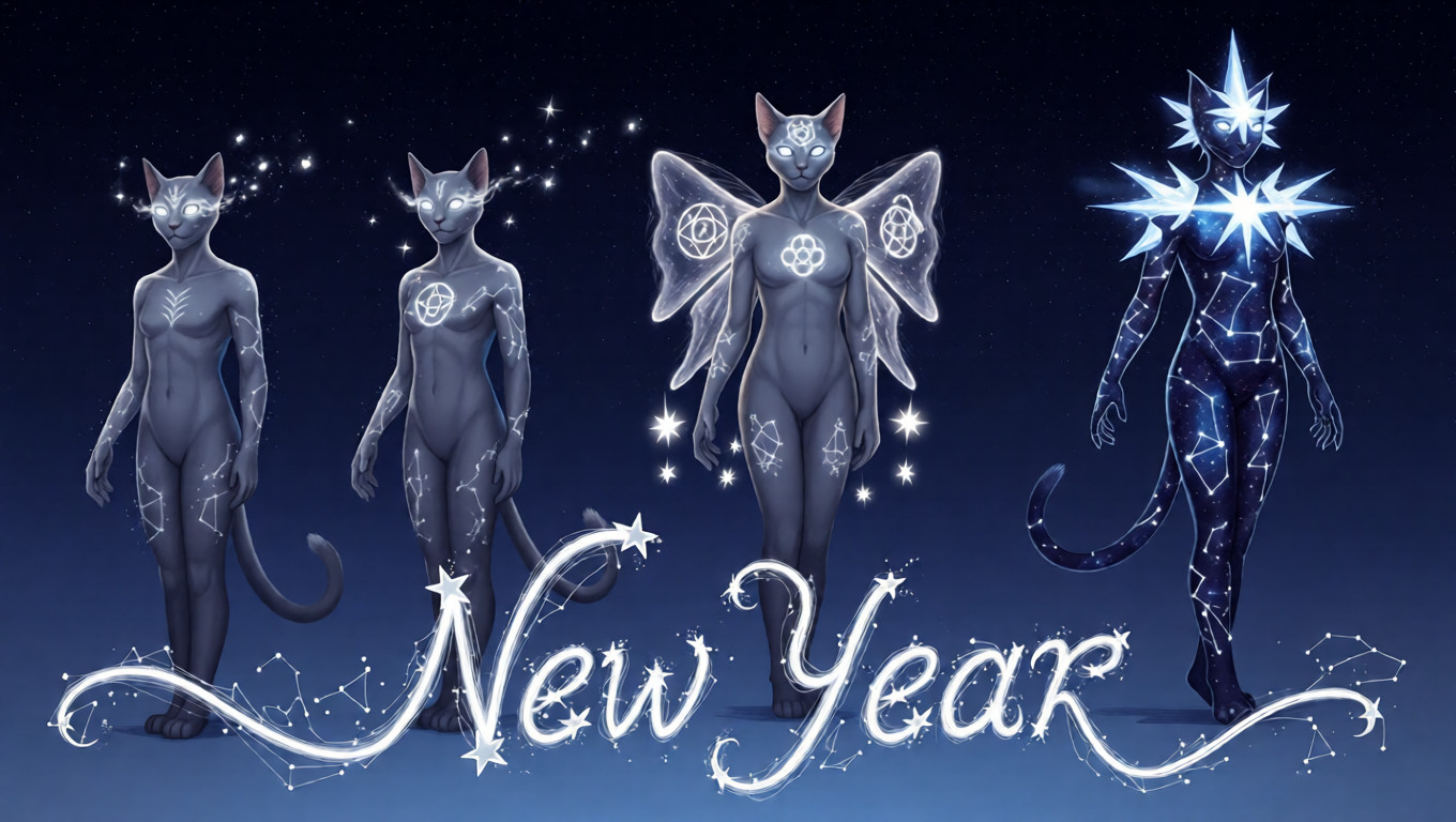 North American Star Dream Humanoid Feline New Year