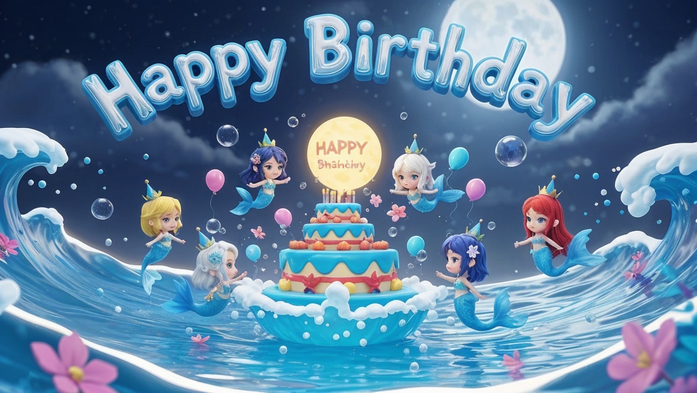 3D Chibi Mermaid (Humanoid) Spirit · Three Forms × Moonlit Waves × Phantasmal Night