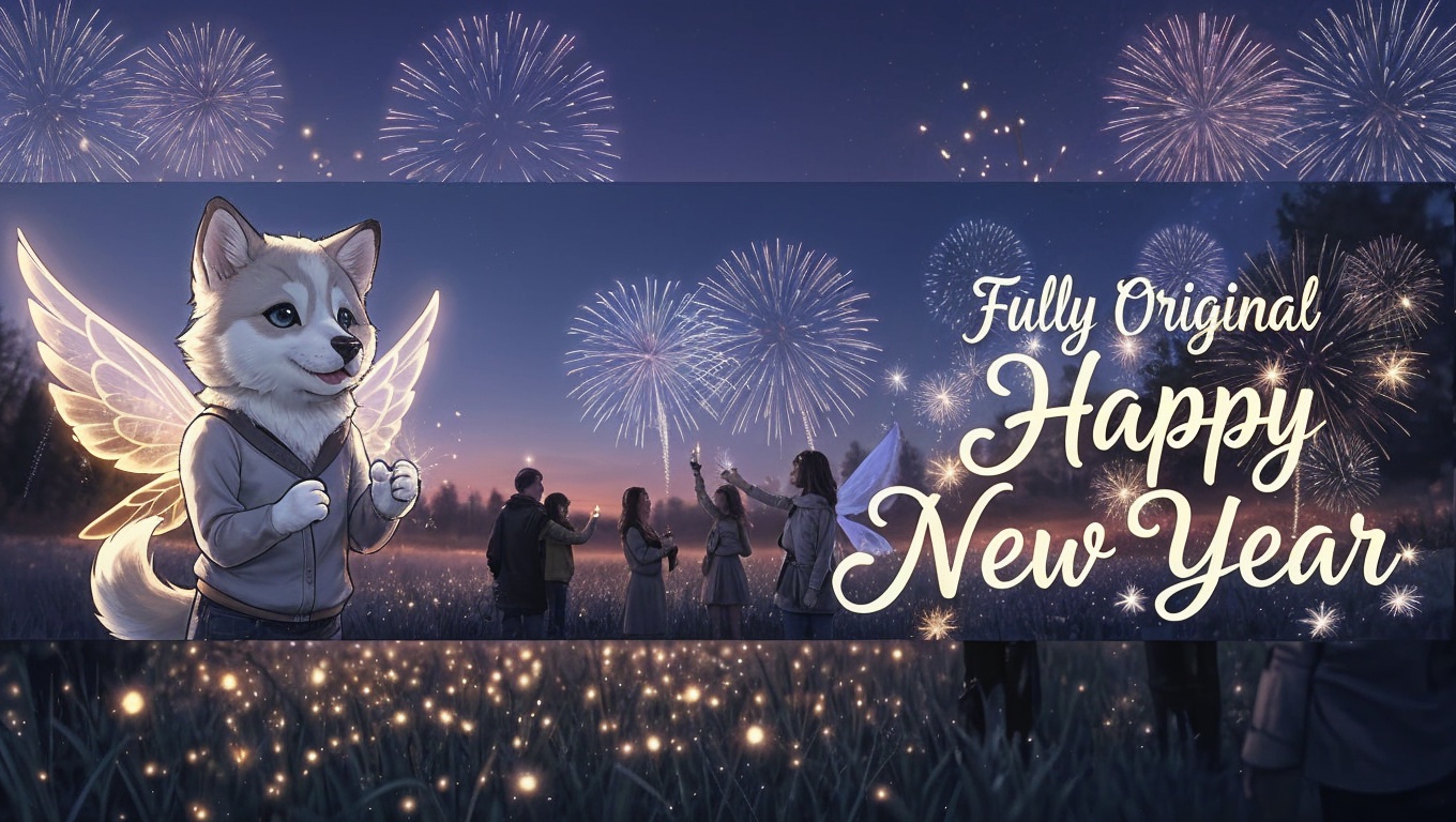 Arctic Guardian Dog Creatures Fantasy Celebration Banner