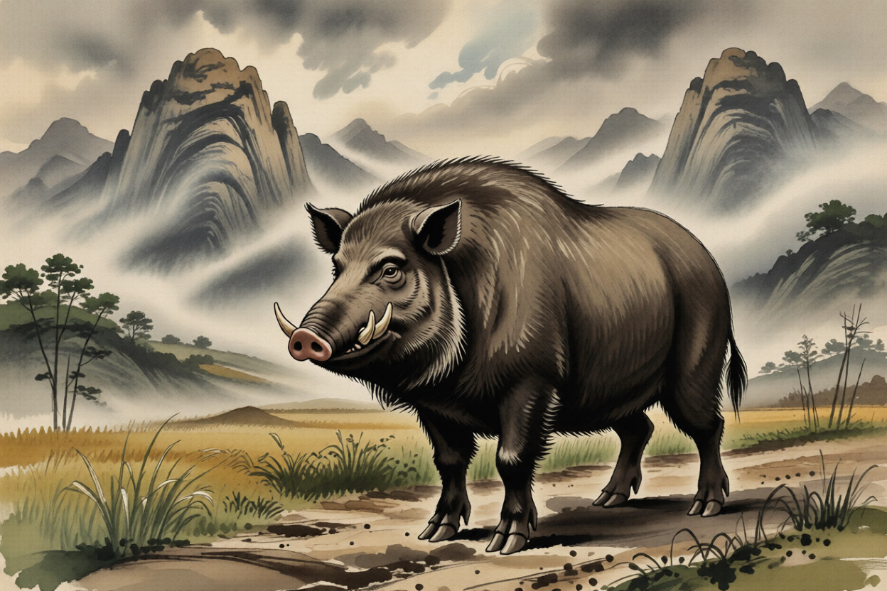 Dang Kang Auspicious Beast Poster – Ancient Harvest Omen from Shan Hai Jing