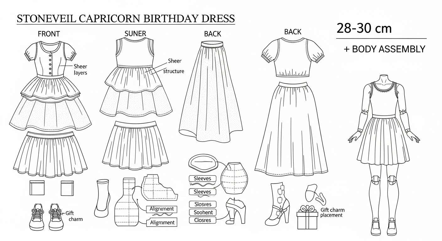 Detail shot of lucky gift charms tied with muted gold ribbon Blueprint Prompt