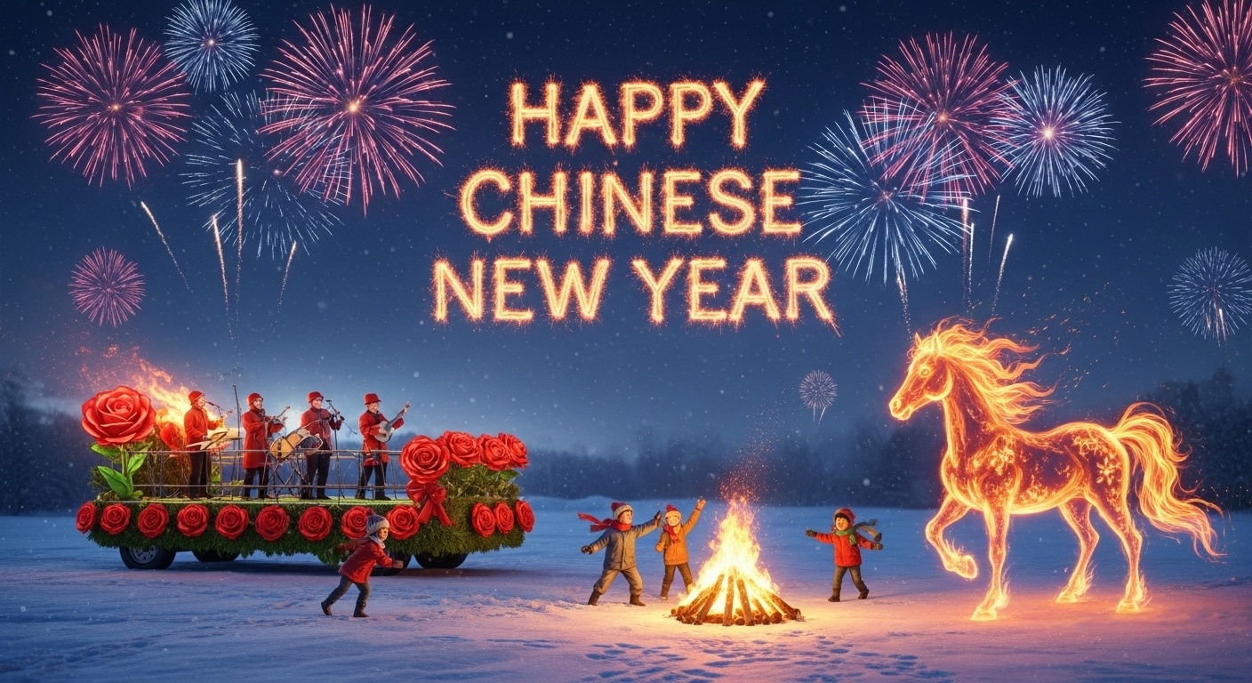 Happy Chinese New Year background inspiration for community and school events