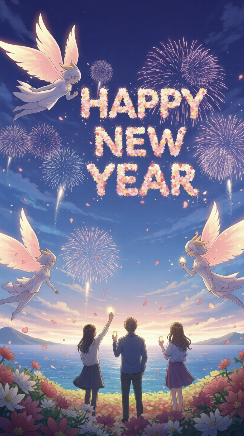 Light Fantasy Floral Guardian Creatures New Year Celebration Banner
