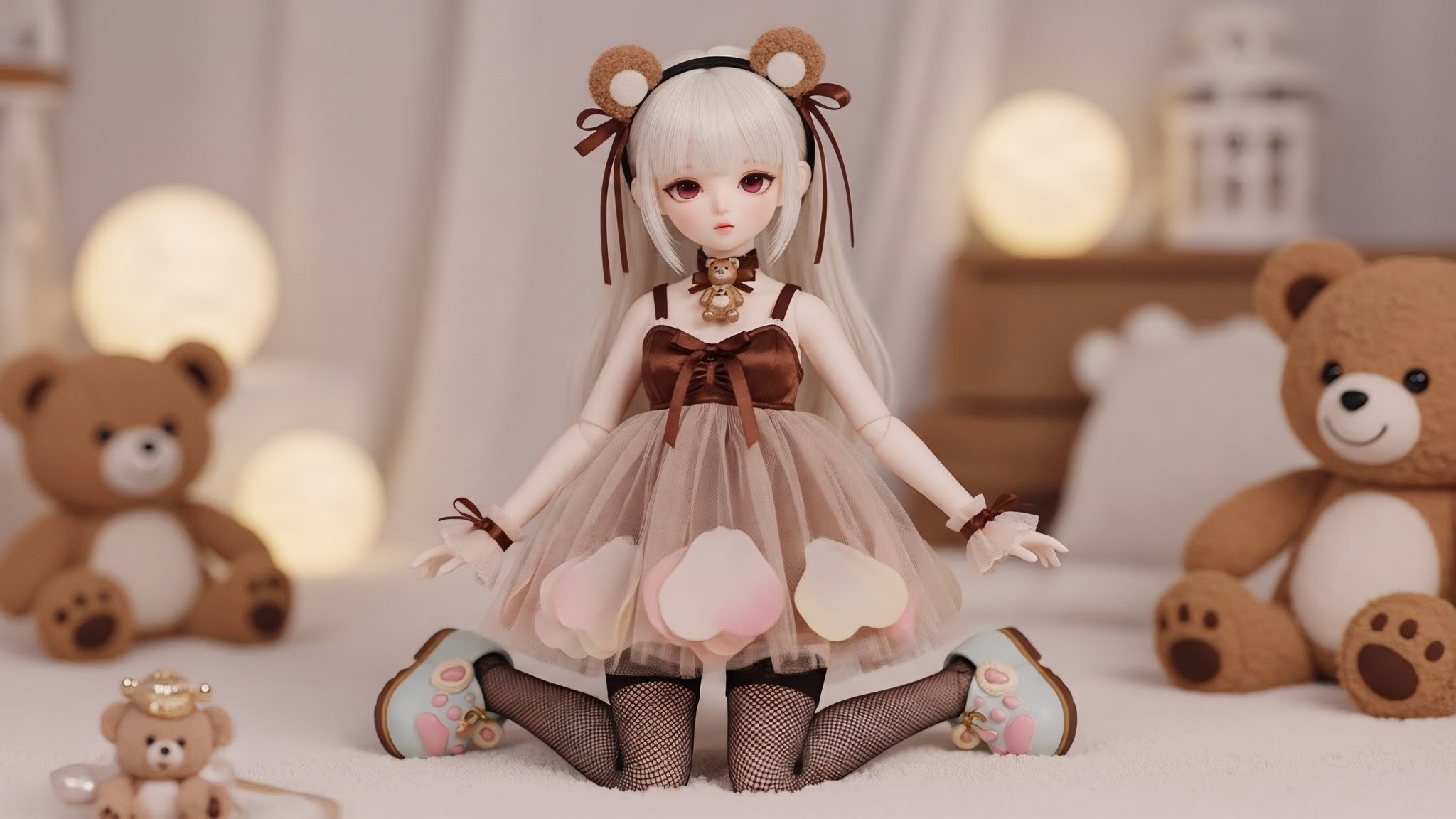 Midnight Teddy Sheer Doll