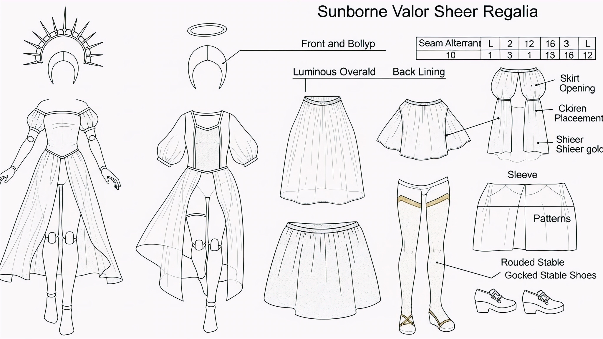 Outfit photographed with soft golden lighting emphasizing dignity Technical Blueprint Prompt (1)