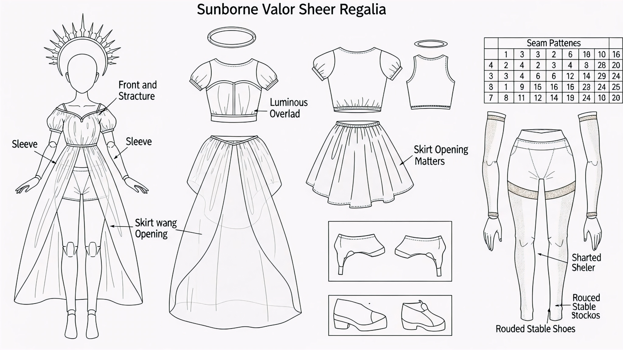 Outfit photographed with soft golden lighting emphasizing dignity Technical Blueprint Prompt (2)