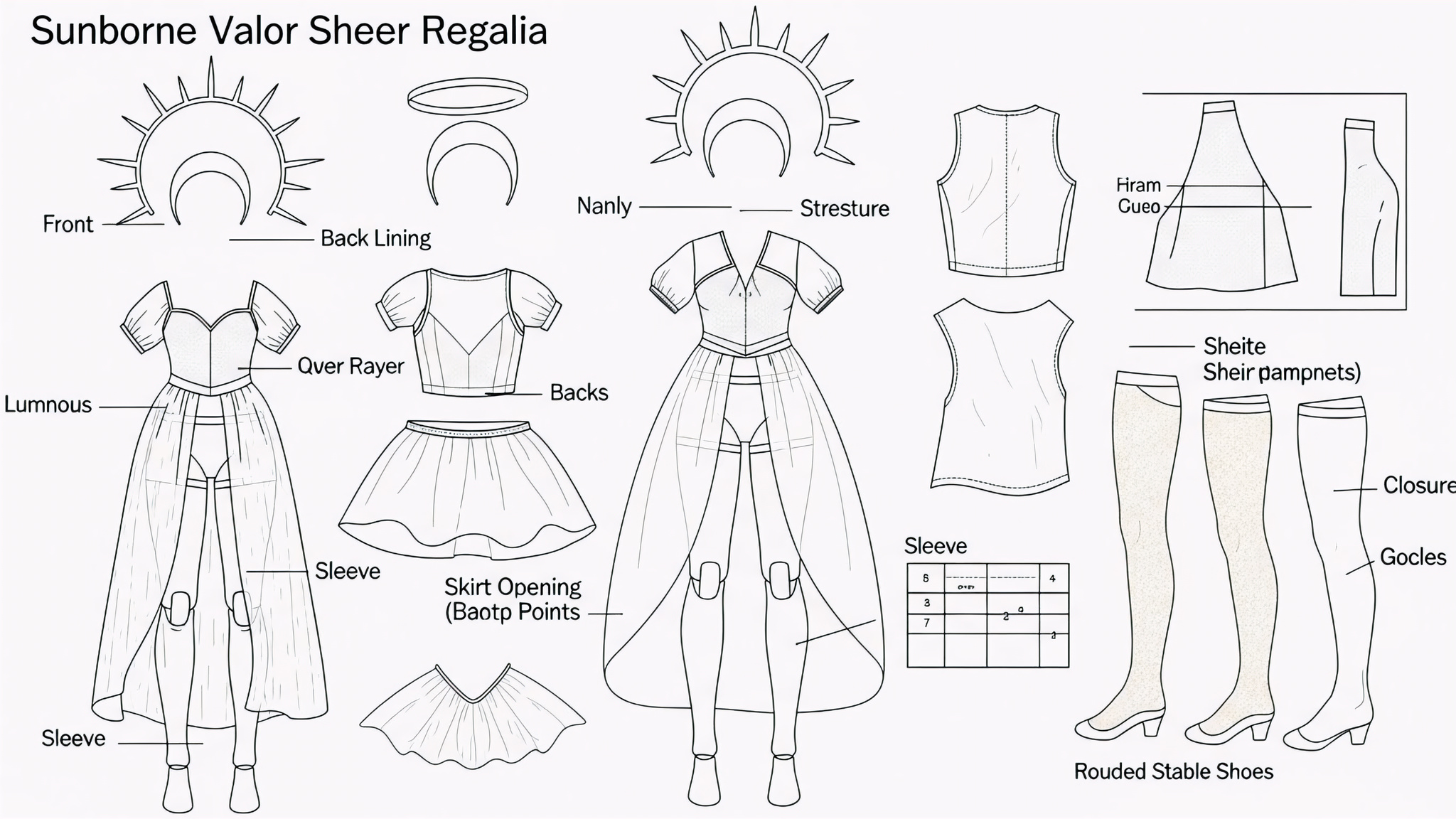 Outfit photographed with soft golden lighting emphasizing dignity Technical Blueprint Prompt (3)