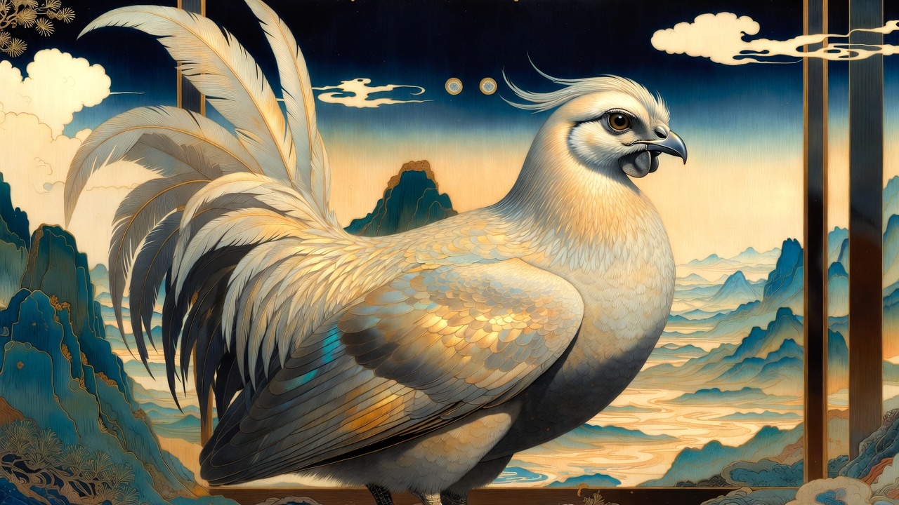 Protective Chinese myth bird poster designed for living rooms and bedrooms, combining tradition with modern fine art aesthetics