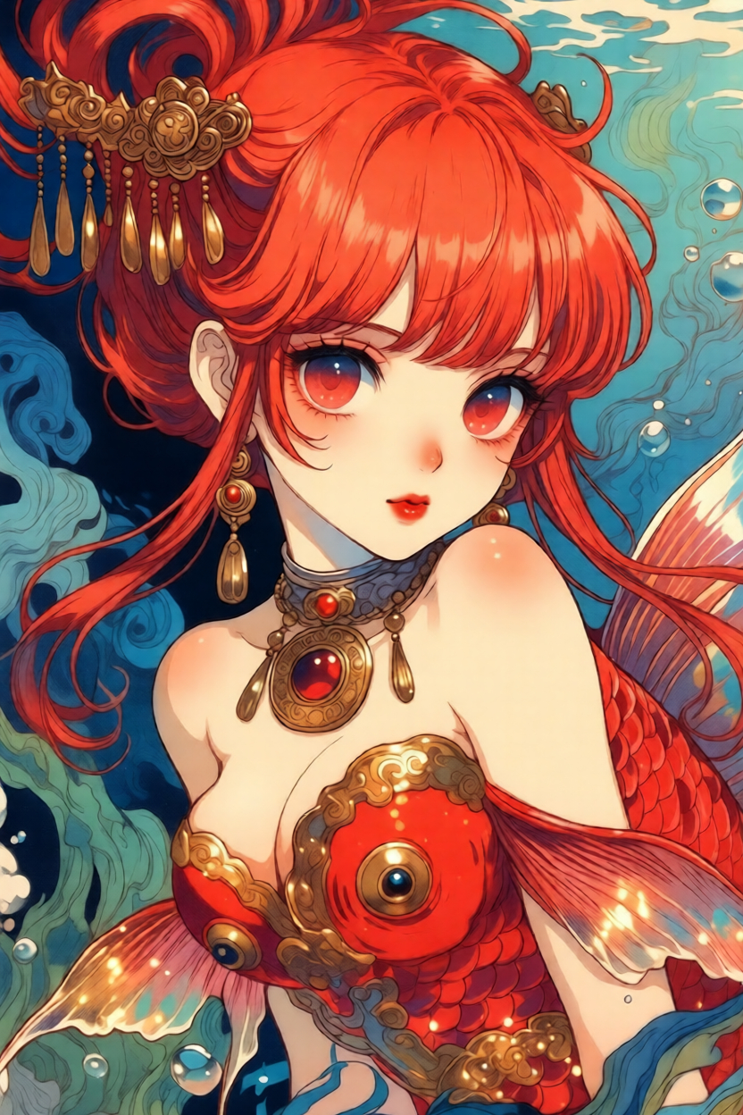 Red Ruyu Myth Art Poster