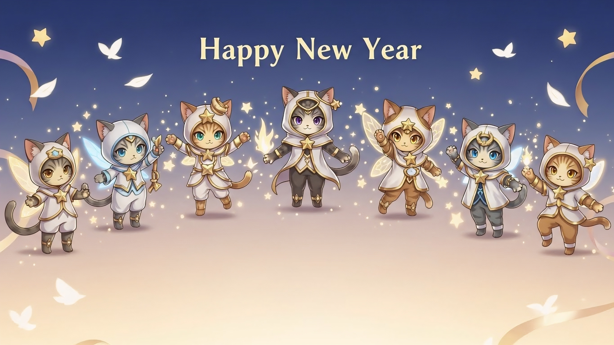 Seven Star Dream Cats Celebration Banner