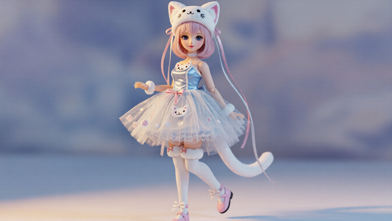 Snowwhisker Sheer Doll Dress