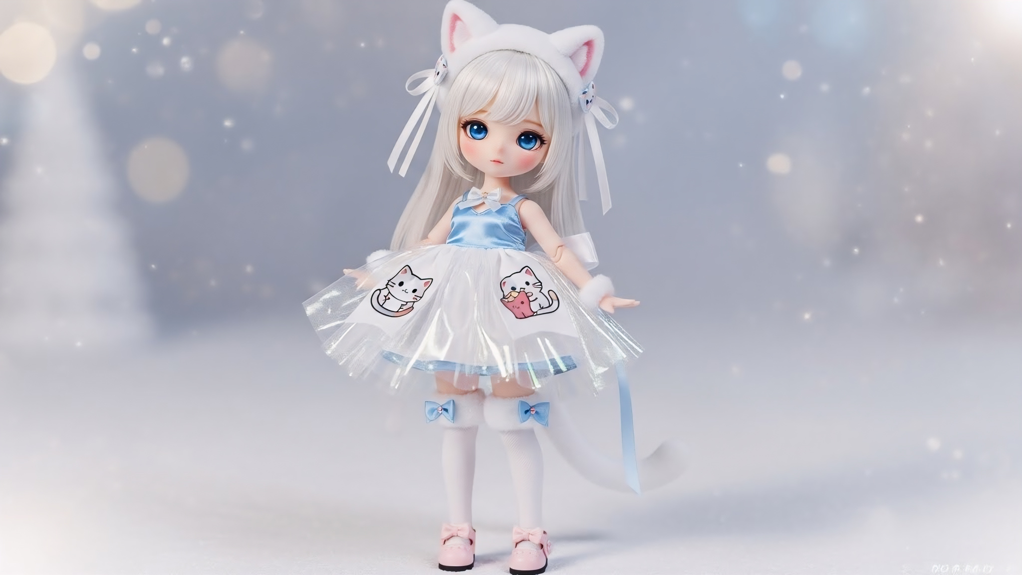 Snowwhisker Sheer Doll Dress