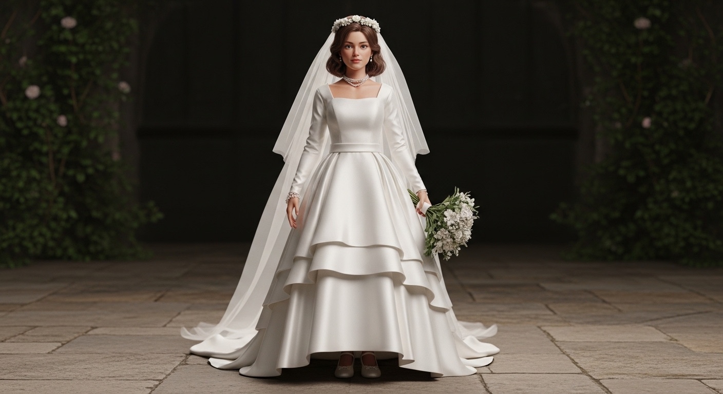 Soft directional light settling into heavy satin folds inside a botanical manor ceremony space