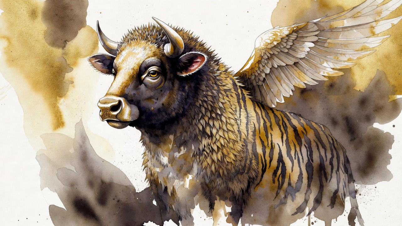 Qiongqi Myth Wedding Backdrop – Justice Symbol Poster for Modern and Traditional Celebrations