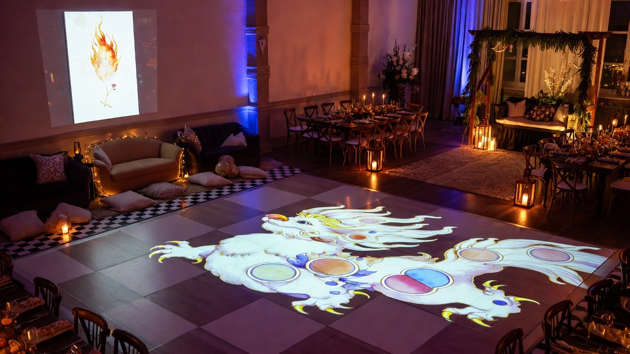 Dijiang Dance Floor & Bifang Hearth Poster – Wedding Idea for Bohemian Rustic Spaces