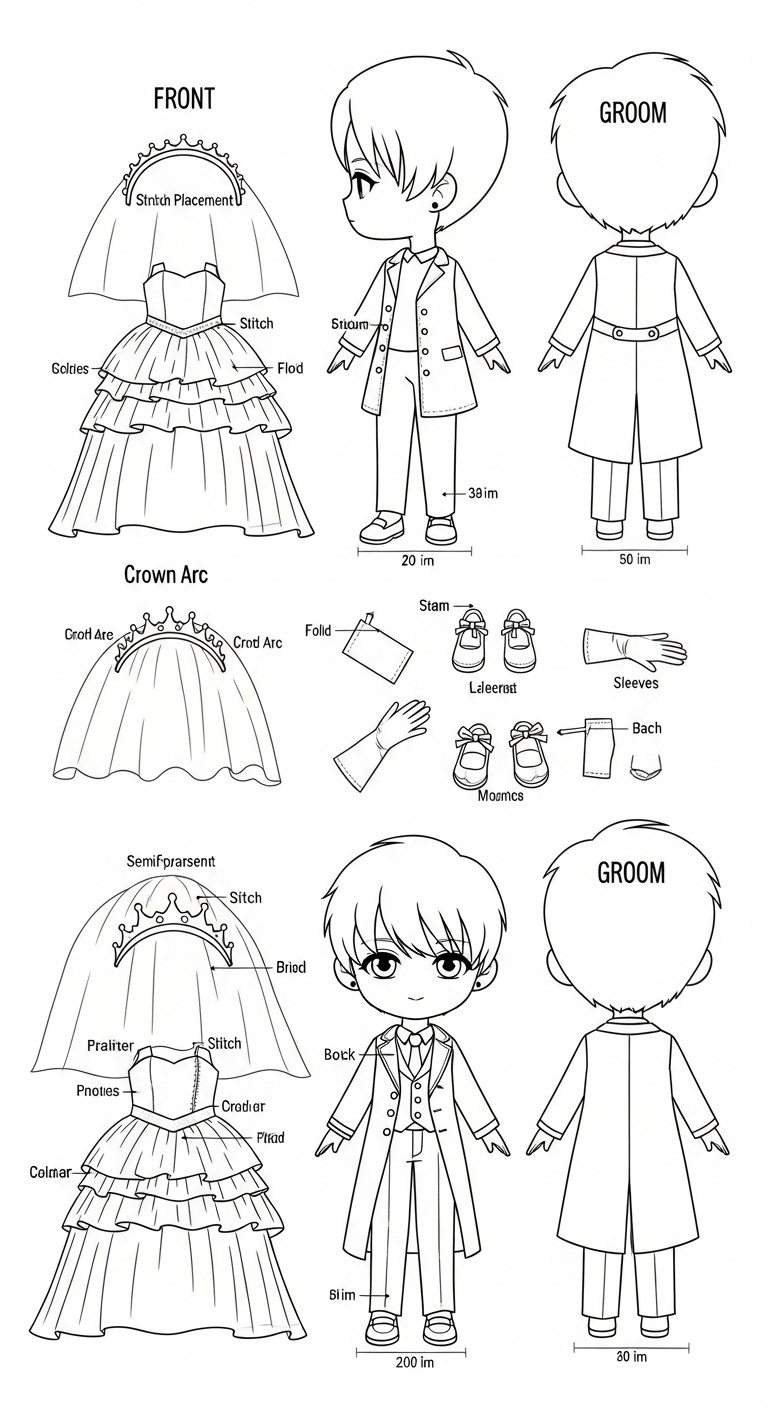 Elegant Virgo Wedding Doll for 2026 Spring Bridal Trends Blueprint Technical