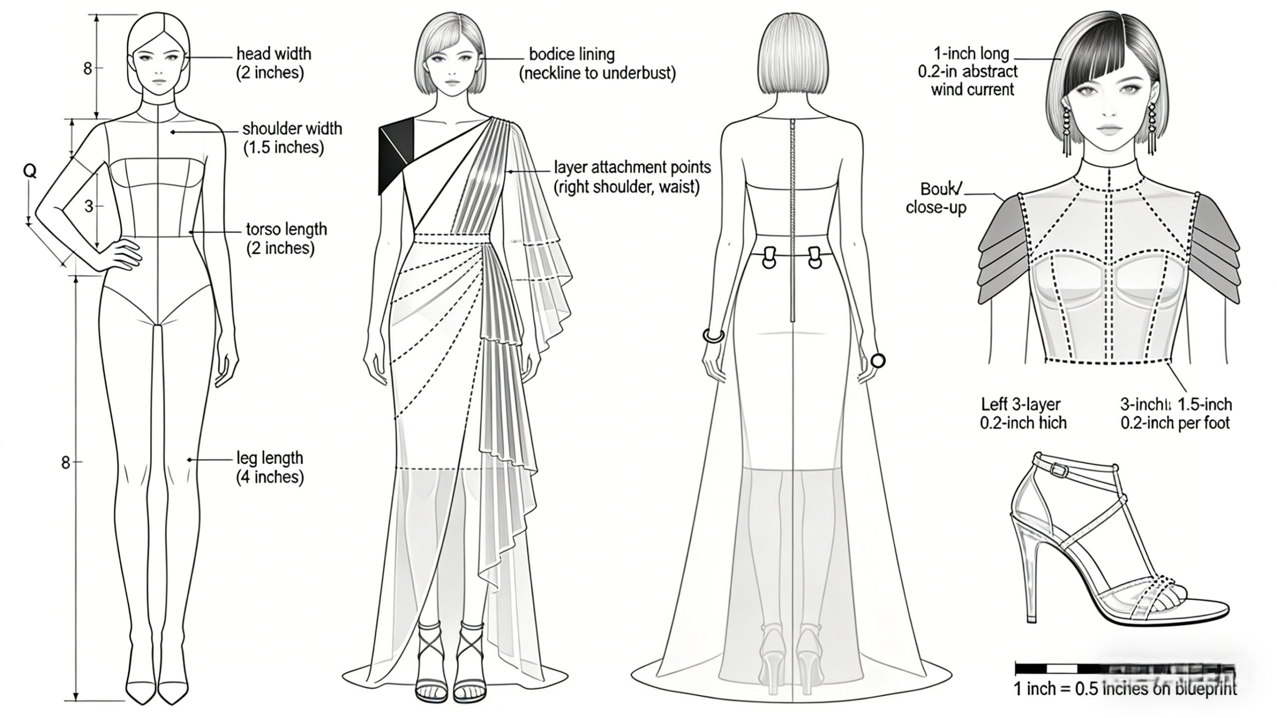 Futuristic Aquarius Wedding Doll – Asymmetrical Gown & Art Installation for 2026 Zodiac-Inspired Weddings Blueprint Prompt