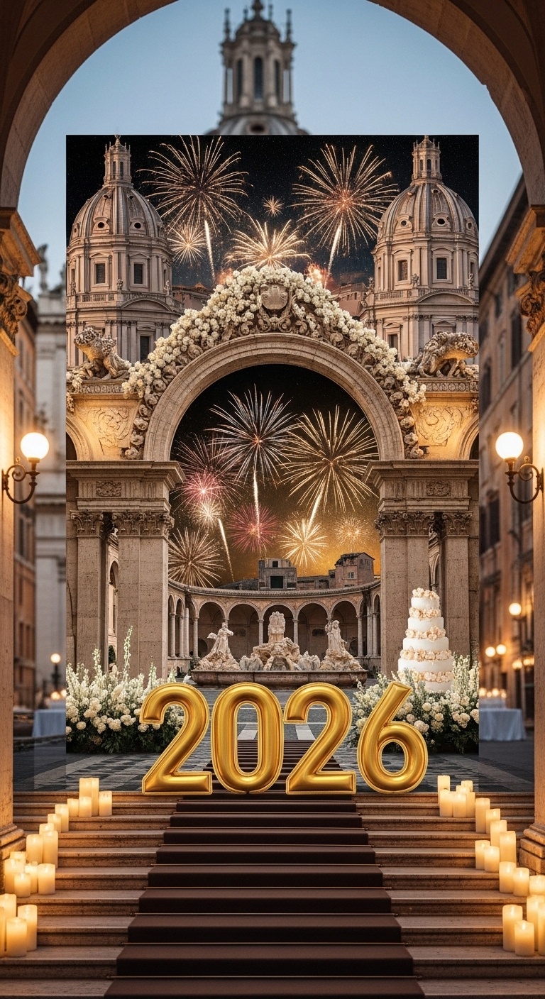 Luxury Italian Piazza and Courtyard Wedding Ideas with Gelato Bars & Timeless Cake