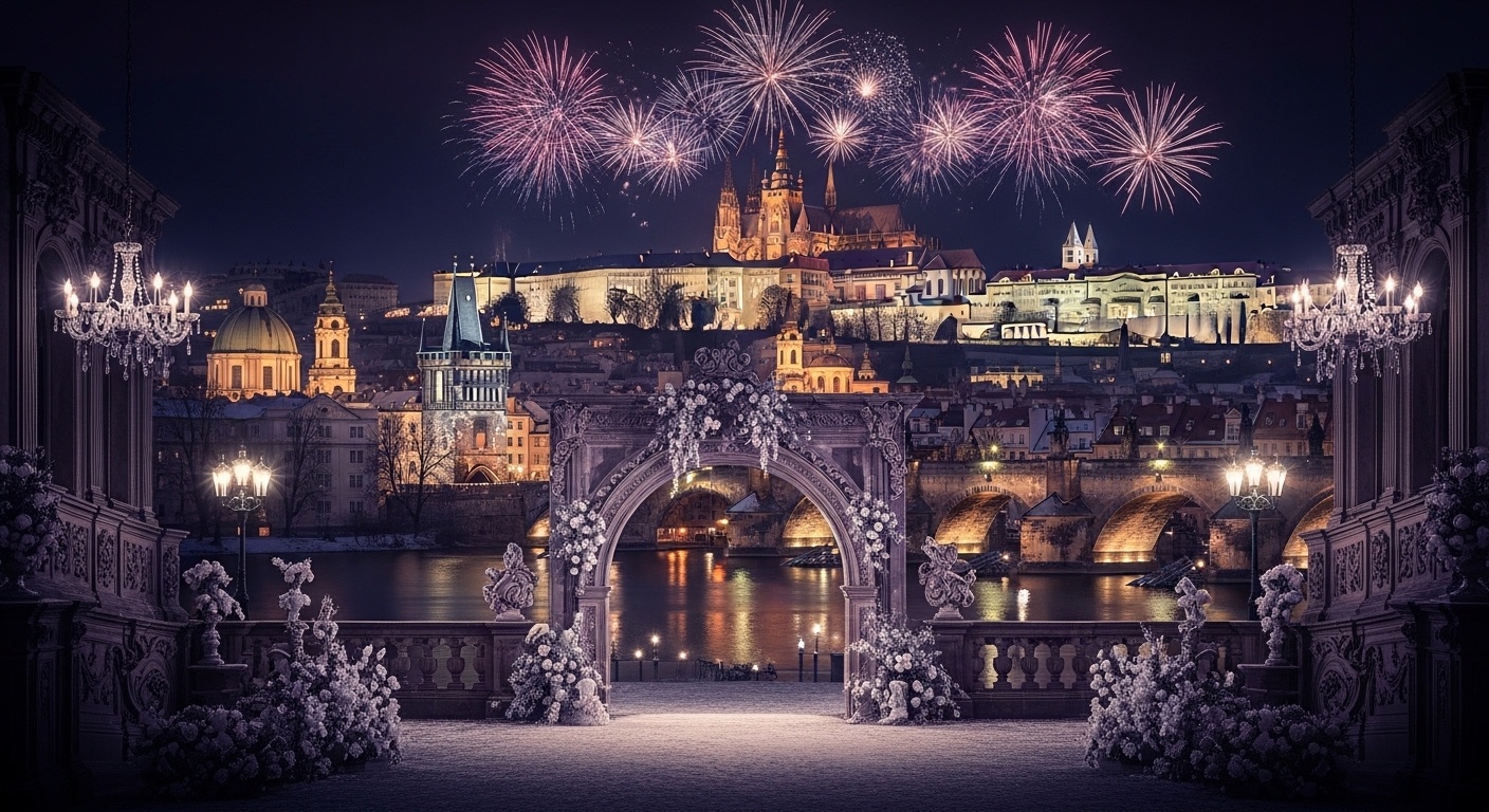 Mystical Fairytale Prague Wedding Background Ideas for Luxury Studio Portraits & Holiday Celebratio