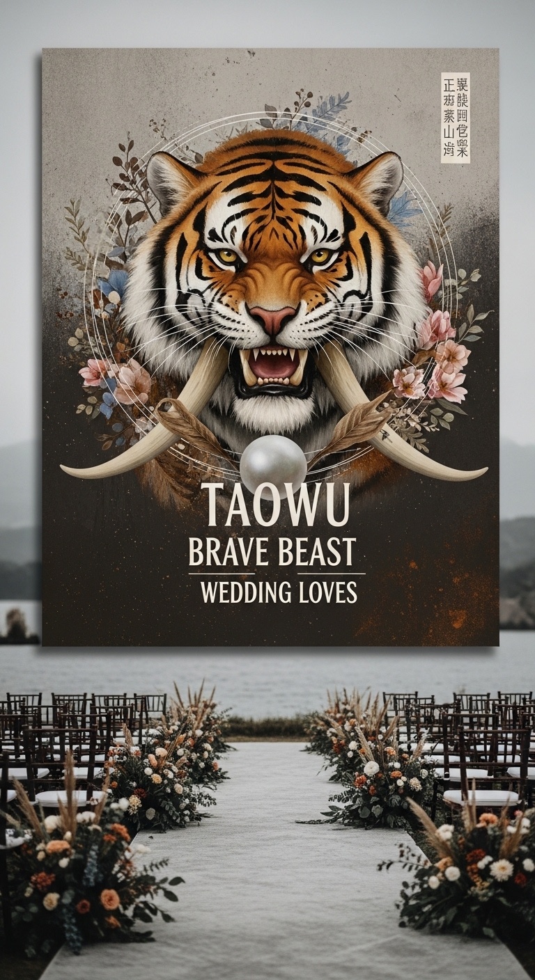 Incorporating Taowu Mythical Creatures as Courageous Love Backdrops in Modern Wedding Ideas